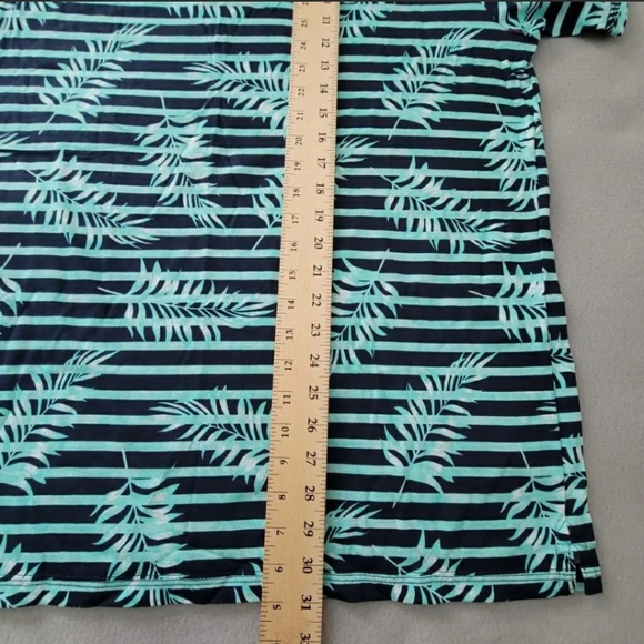 Laf Mens Polo Listrada Golf Shirt Green Tropical Short Sleeve Palm Leaves 39 New - Picture 4 of 10